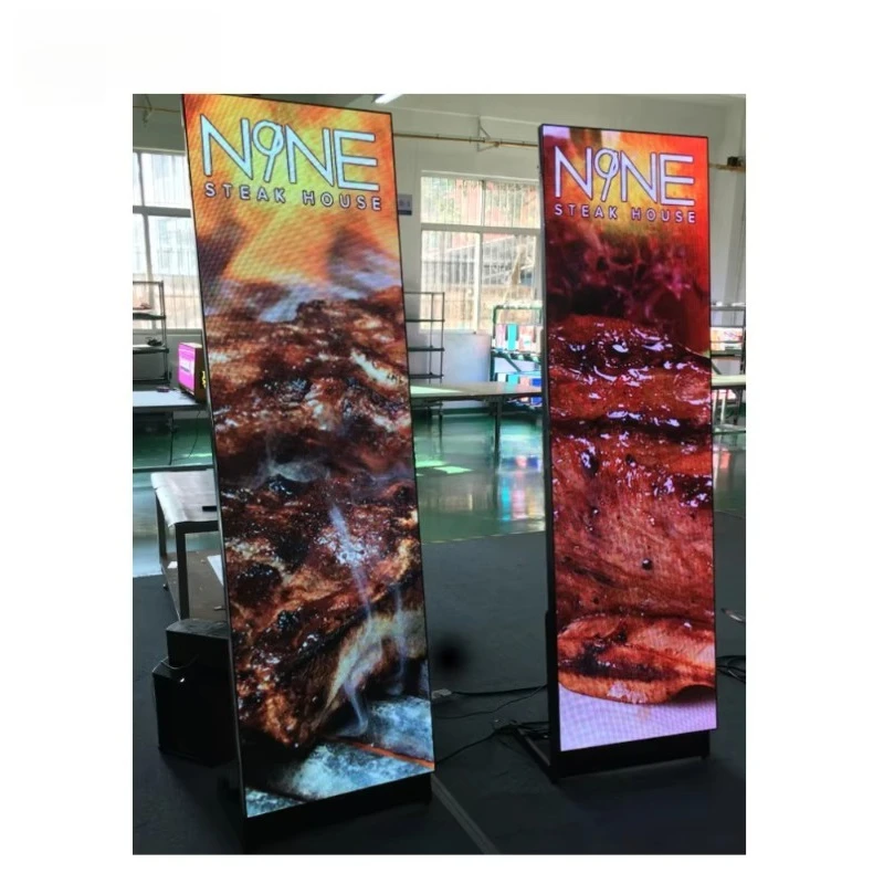 Movable Indoor Mirror Standing P2.5 3G 4G 5G WIFI Wireless Front Service P2 .5 Led Indoor Poster LED Display Video Screen