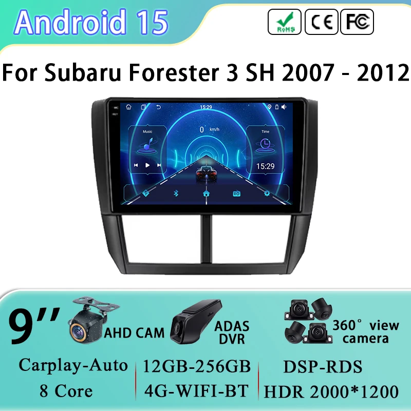 

Multimedia Video Player For Subaru Forester 3 SH 2007 2008 2009 2010-2012 Car Android Auto Radio GPS Navigation Stereo No 2 din