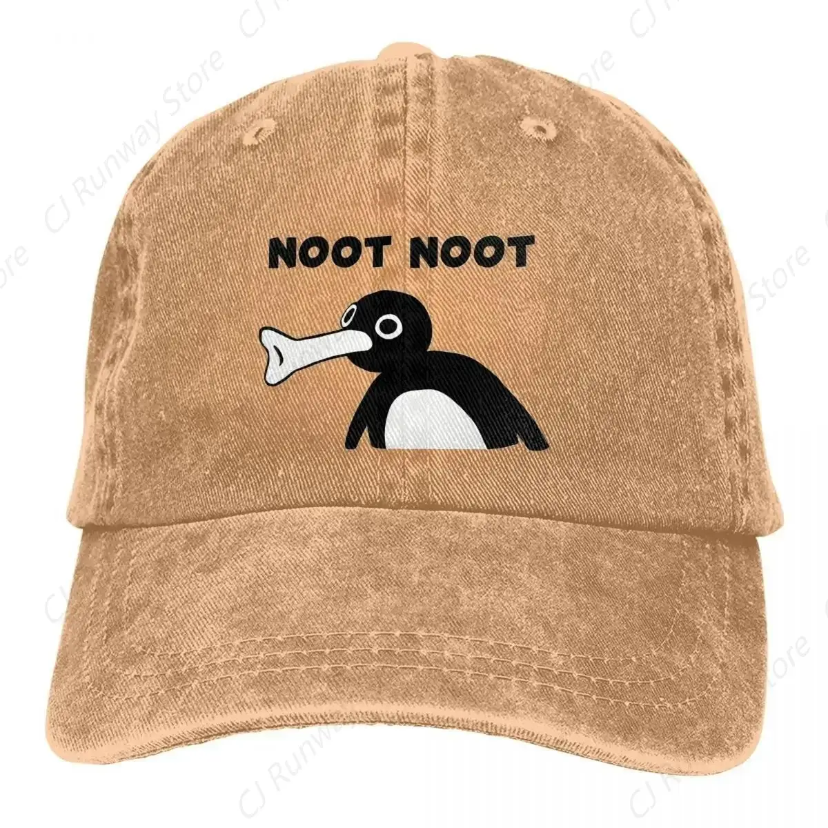 Pure Color Dad Hats Classic Women's Hat Sun Visor Baseball Caps Pingu Noot Noot Peaked Cap