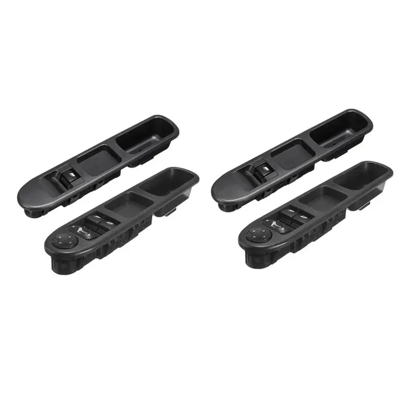 Practical 6Pcs Driver Side + Passenger Side Electric Power Window Control Switch For 207 2007-2015 6554QC 6490HQ 6554HJ