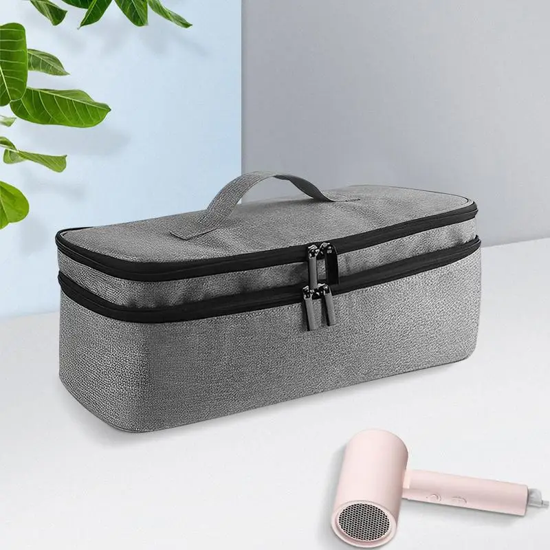 Hair Dryer Storage Bag Anti Tear Hairdryer Bag with Top Handle Travel Accessories Hair Dryer Tote Bag for Hair Clips Hairpins