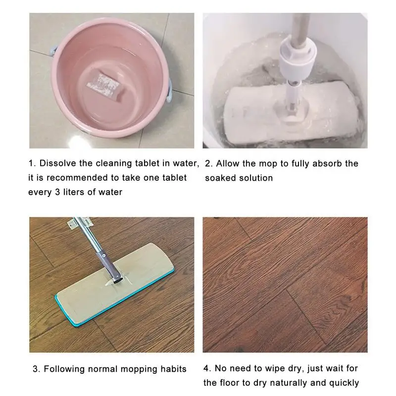 Floor Cleaning Sheets For Mopping Water Soluble Floor Cleaning Tablets Sheets Floor Cleaner Sheets Compact Scented Multi-surface