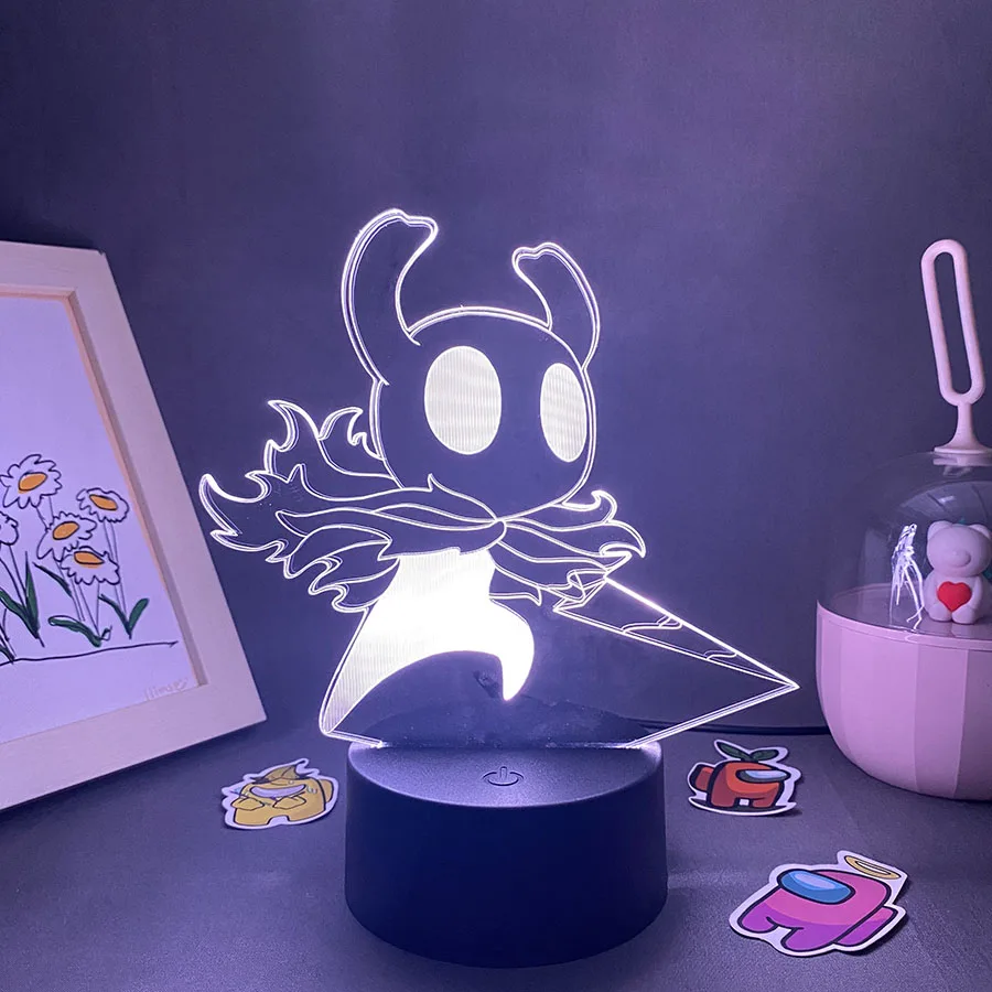 Luces de noche de neón Led 3D de juego de caballero hueco, juguetes de cumpleaños, regalo genial para amigos, mesa de dormitorio de niños,