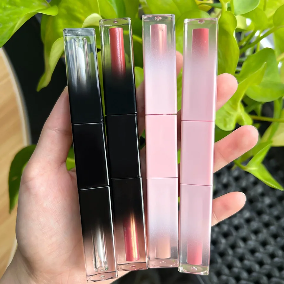 Best Selling 24 Hours Long Lasting Double Head Liquid Lipstick Multi Colors Matte Lipgloss Private Label Make Your Own Brand
