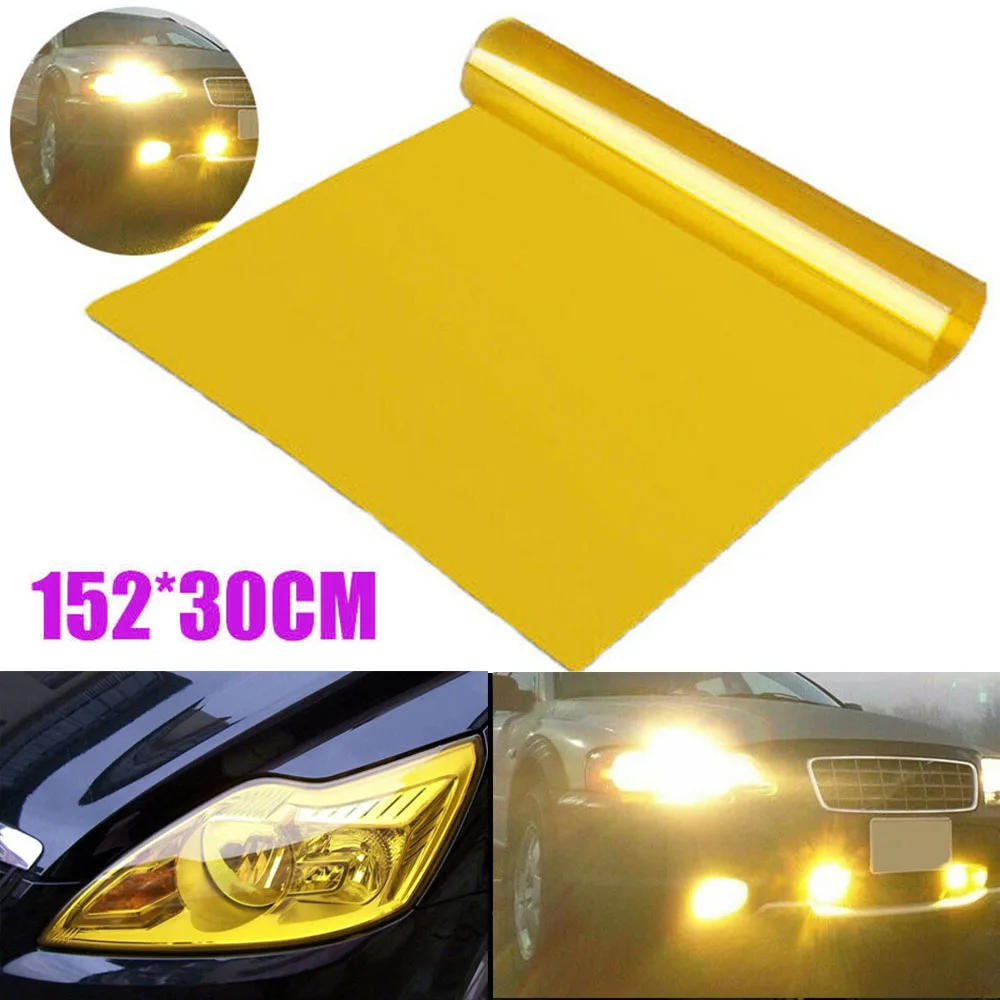 Wrap Headlight tint film Vinyl Yellow 1pc Auto Car Cover Equipment Film Protector Sticker Taillight Accessories