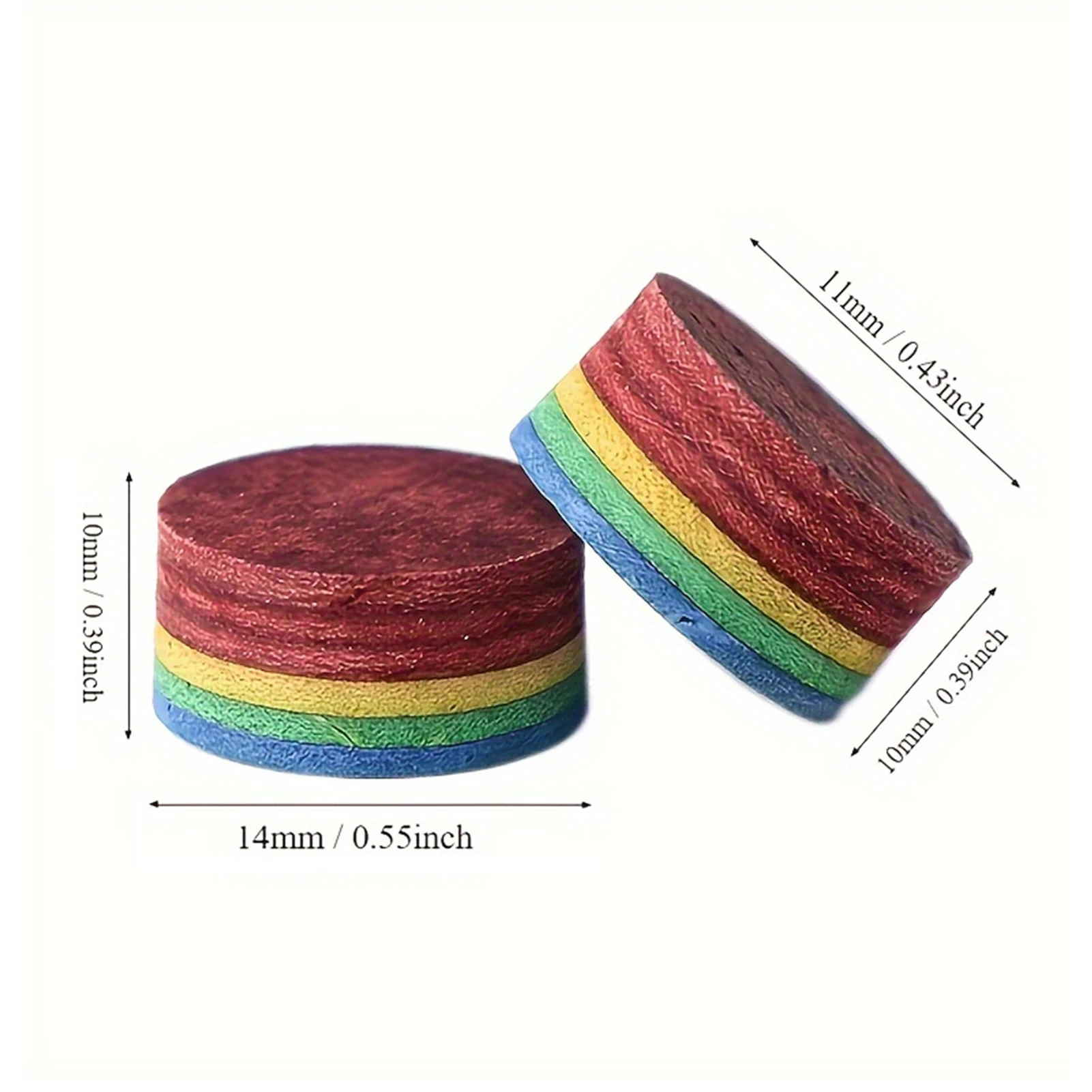 Remplacement de pointe de billard arc-en-ciel avec matériau de qualité, fournitures de jeux de billard légères, adaptées à l'extérieur et à l'intérieur