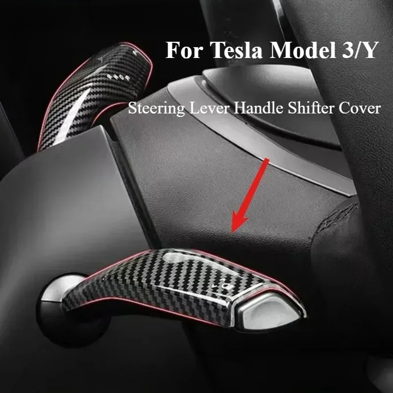 

For Tesla Model 3 Model Y 2022 2023 Full Package Trim Cover Of Carbon Fiber Matte Finish On Wiper Lever For Tesla Car Accessorie