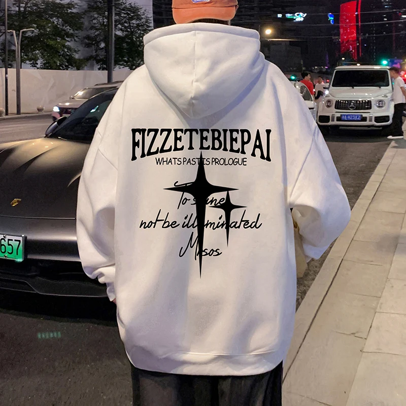 

Мужская толстовка с капюшоном Thiened Fce, теплая осень-зима, повседневная свободная посадка, модная брендовая уличная одежда Sle Long Sve