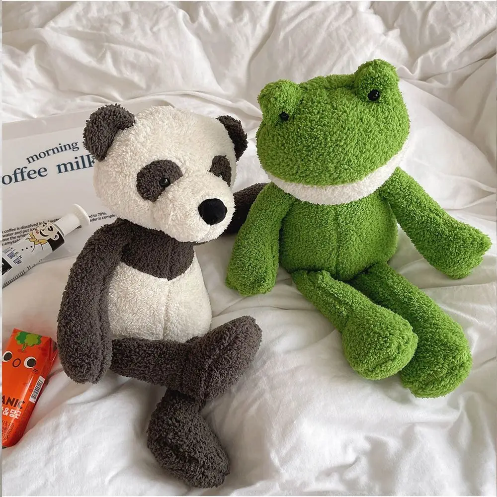 Adorable 35cm Plush Toy Elephant Panda Stuffed Animal Plushies Sleeping Chick Long-legged Frog Doll Girl