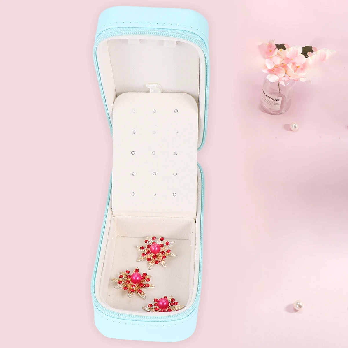 

Jewelry Box Storage Container Mini Case for Necklace Earrings Rings Travel Wedding Gift Premium Soft Inner Longlasting