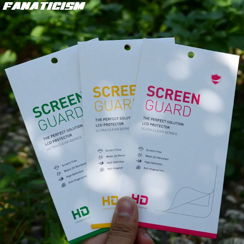 

100pcs Colorful Cardboard Paper Cellphone Screen Protector Packaging Box Tempered Glass Box Screen Guard Box