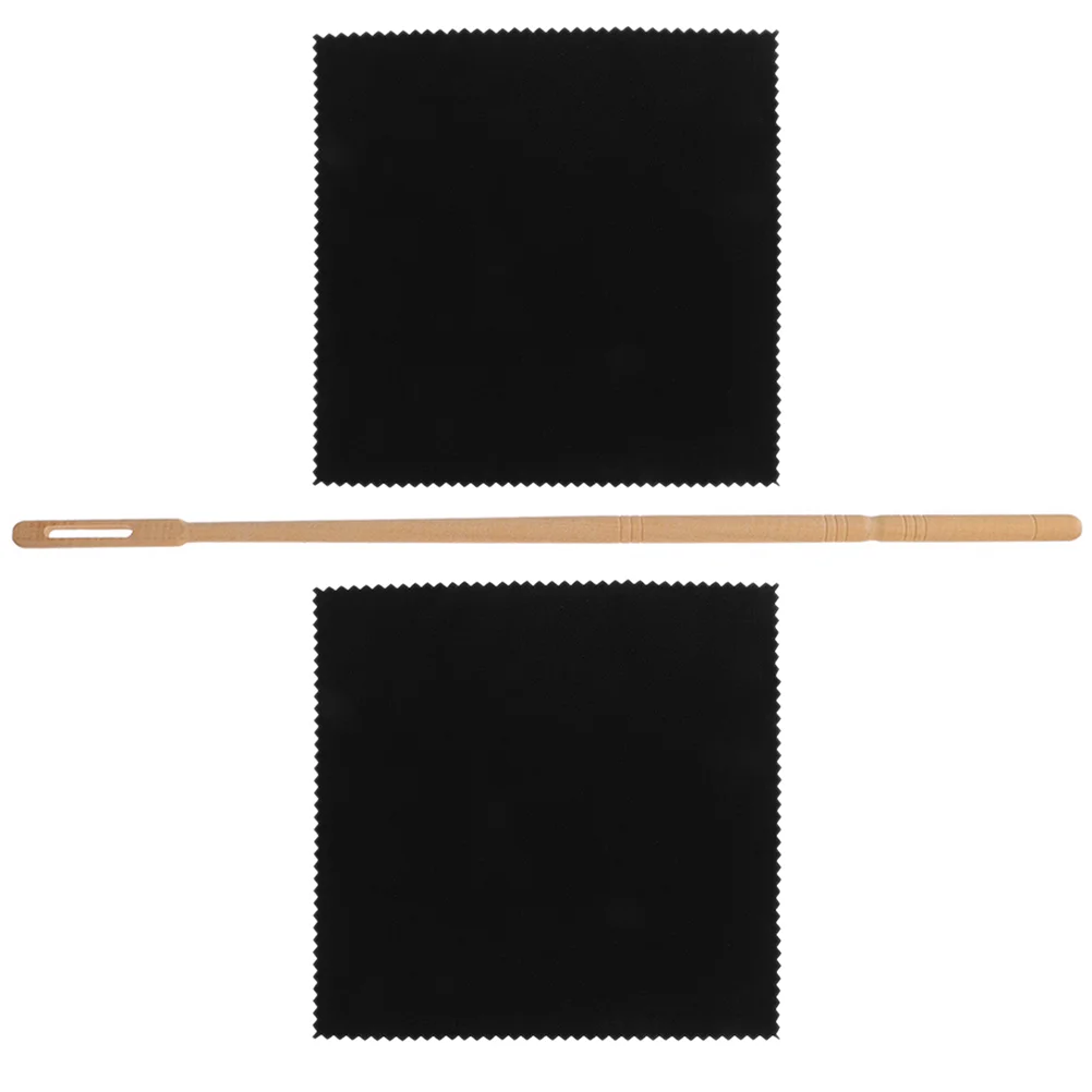 

Vinyl Record Player Instrument Flute Accessories Distribution Cleaning Rod for Cloth Wood