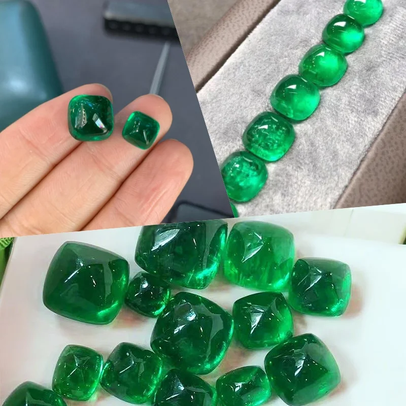 Laborgezüchteter Kolumbianischer Smaragd in Marquise-Form, Edelstein-Anhänger für DIY-Ringe, Halsketten, Ohrringe, Hauptmaterialien wählbar, Zertifikat erhältlich – Detail 9