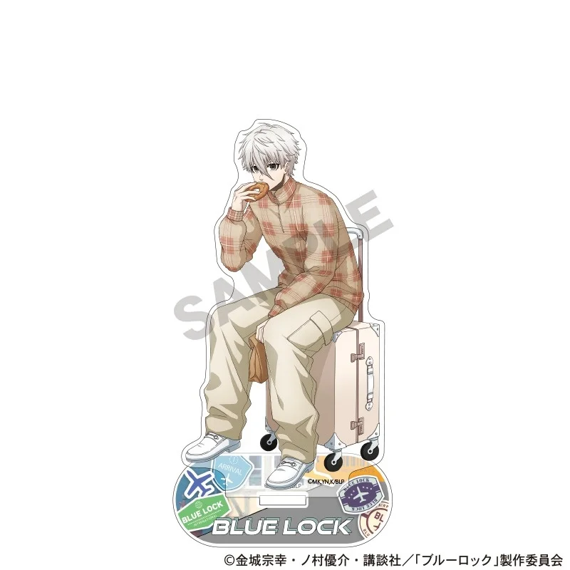 شعبية الأزرق قفل Isagi Yoichi Chigiri Hyoma أنيمي الدائمة تسجيل لافتة الاكريليك تزيين تأثيري هدية