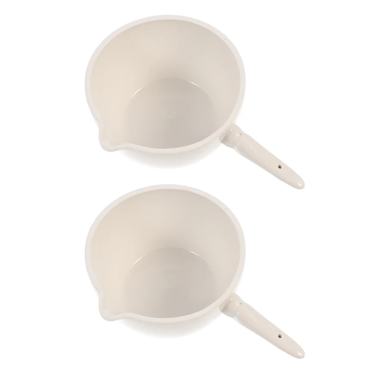 

2Pcs Evaporating Dish Bowl Handle Round Ceramic Heat Resistant Laboratory Evaporating Basin Science Equipment Laboratory Tool