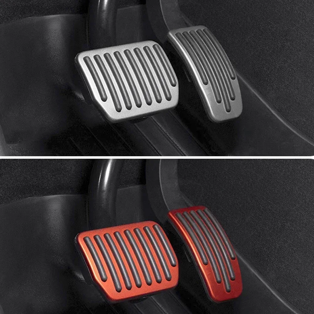 Für Tesla Modell Y 3 Highland Upgrade Fußpedal Pads Abdeckung Rutschfeste Gaspedal Bremssteun Leistung Aluminium Matten Zubehör – Detail 5