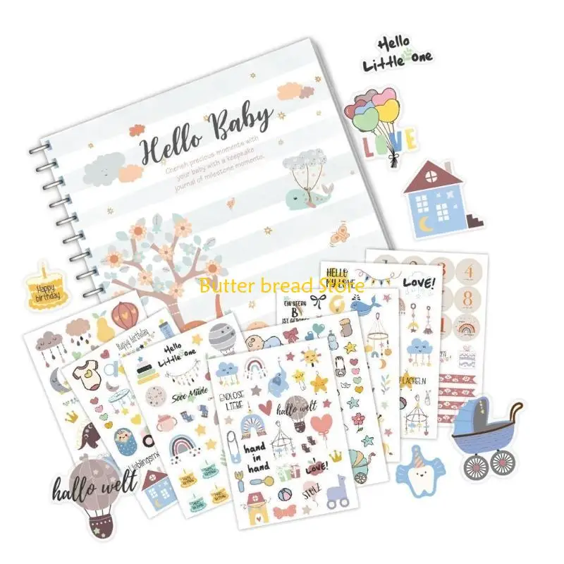 W89C Boy أو Girl First Year Baby Journal Book Book Book من الحمل إلى سن 1