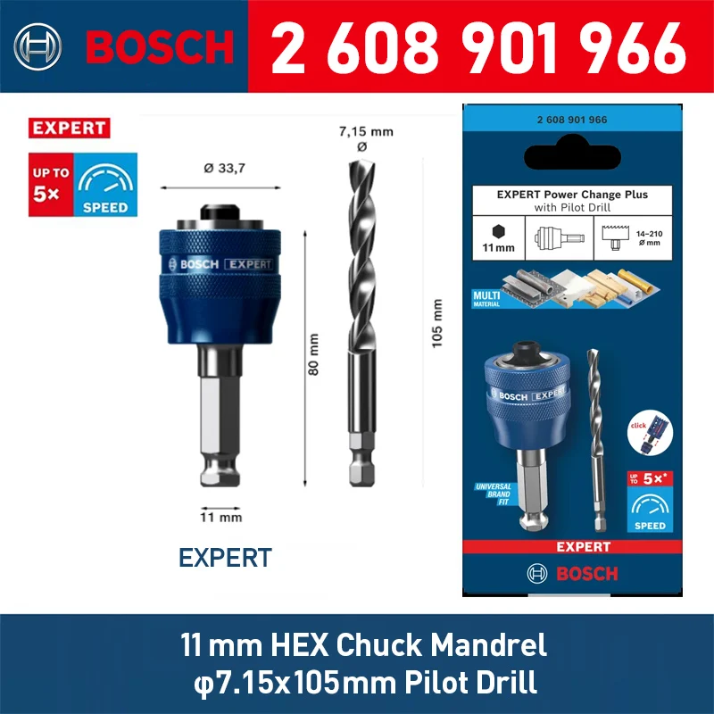 Bosch Lochsäge Professional Pro Series Bimetall-Kobalt-Hohlbohrer für Holz und Metalle Durchmesser 20-76mm Bohrer-Zubehör – Detail 2