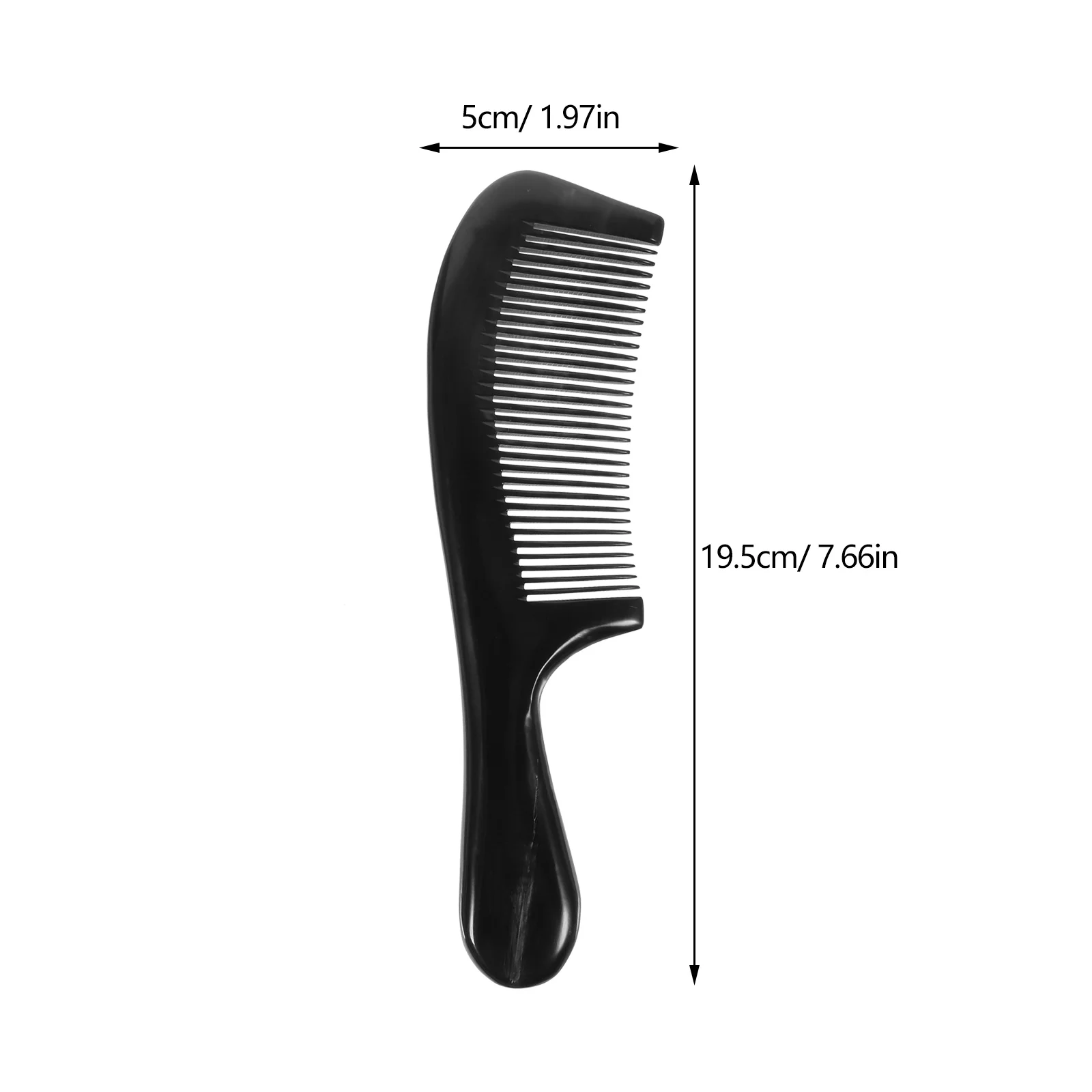 Black Buffalo Horn Comb Hair Stylish Combs for Men Massage Home Horns Natural Ox Women's