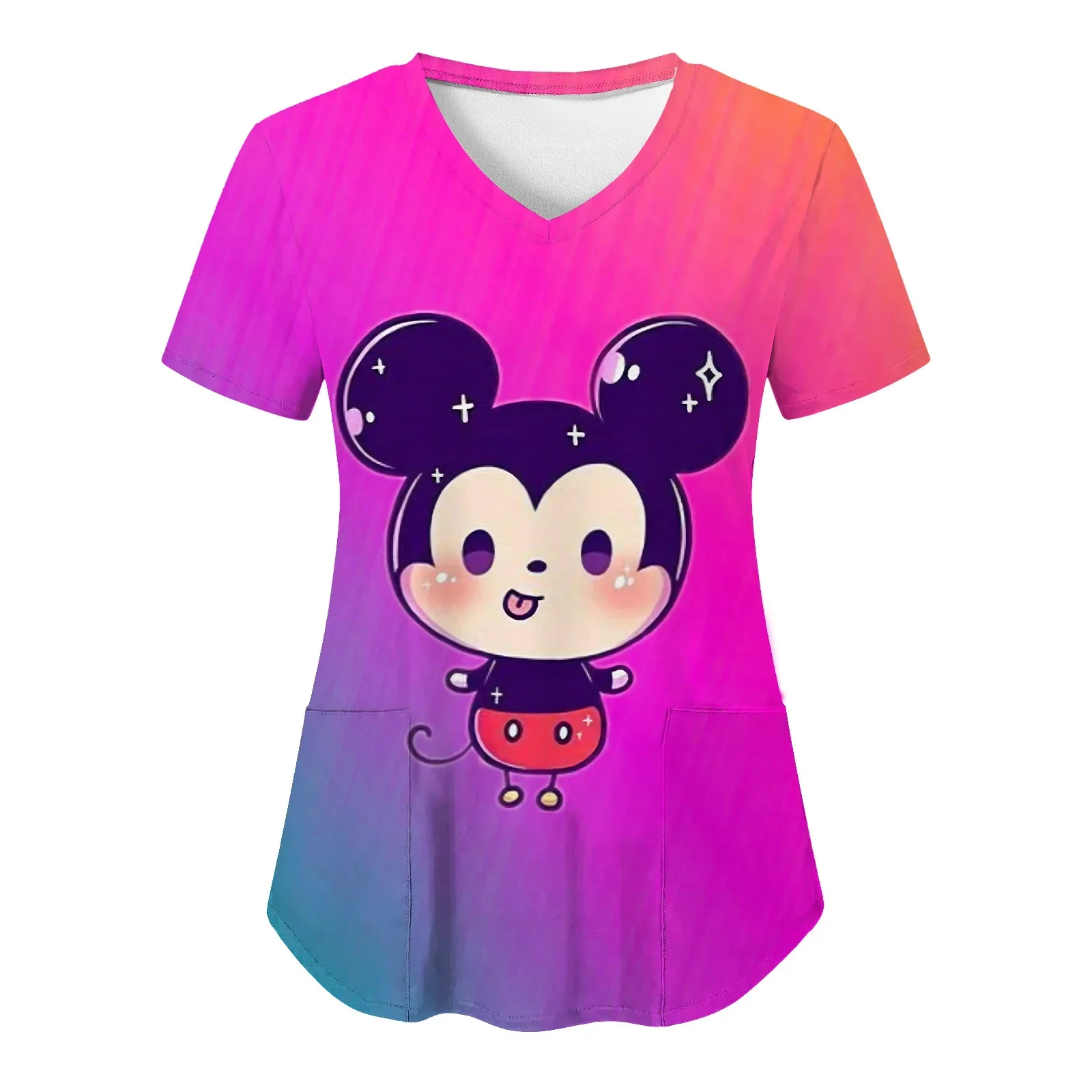 Disney Mickey Mouse Girls' T-Shirt Baby 3d Printed Fun Children's Clothing Anime Girl T-Shirt Casual Short Sleeve Summer