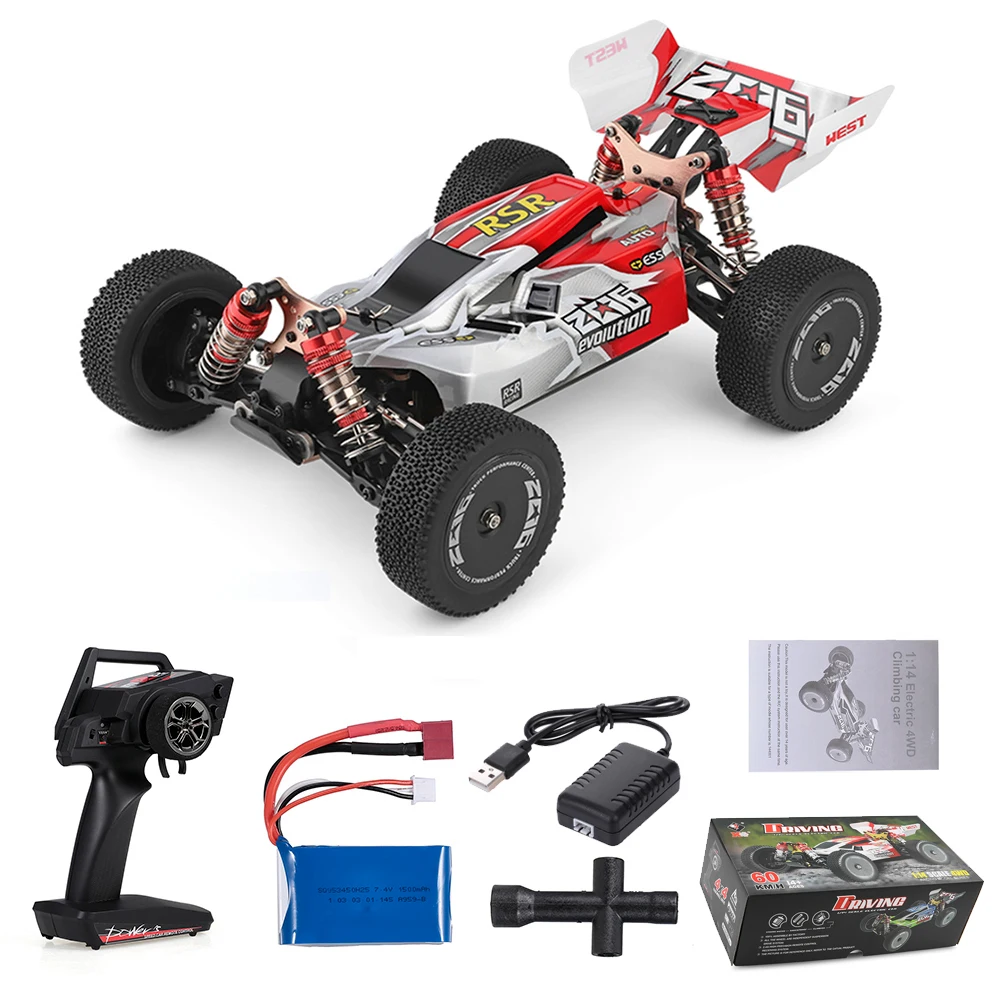 Wltoys XKS 144001 RC Car 60km/h High Speed 1/14 2.4GHz RC Buggy 4WD Racing Off-Road Drift Car RTR