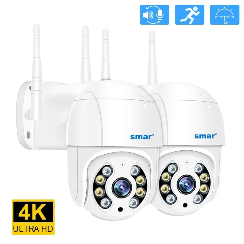 Go! 2PCS/LOT 4K 5MP 3MP 1080POutdoor PTZ Wireless IP Camera 4X Digital Zoom Speed Dome WiFi Security CCTV Ai Humanoid Detect