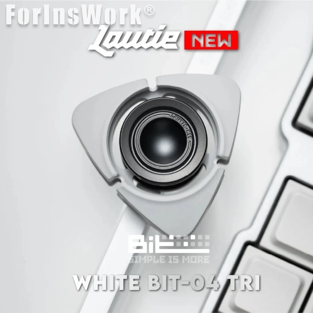 LAUTIE Aluminum Alloy(Micro-arc Oxidation) Bit-04 Tri Fidget Spinner, Bit Series Spinner Toys Collectible Metal Objects