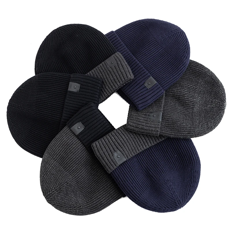 New Unisex Winter Hat Fleece Lined Warm Cap Stylish Soft Beanie Hat For Men Women Outdoor Thicken Ski Sports Knitted Hat
