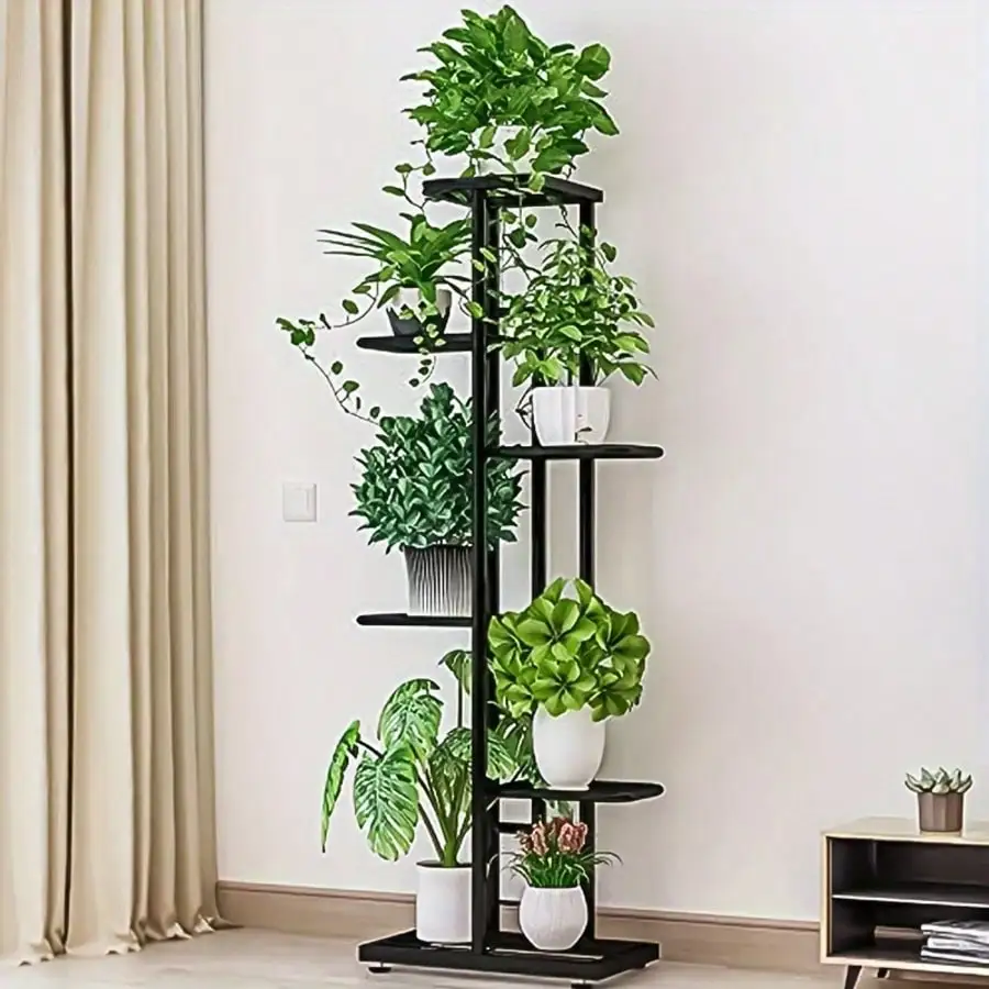 

Металлическая подставка для растений (1-2-3-4-ярусная) - универсальная стойка для цветочных горшков, современный декор для дома и сада, для использования в помещении и на улице