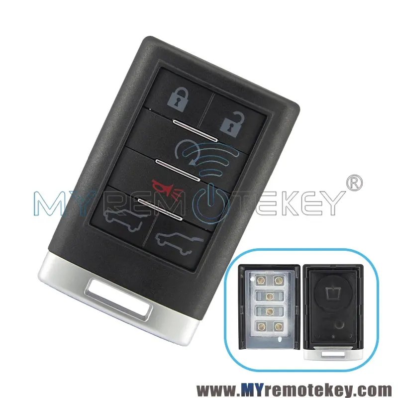 REMTEKEY FCC OUC6000066 чехол для дистанционного брелока с 6 кнопками для Cadillac CTS DTS STS Escalade 2008 2009 2010