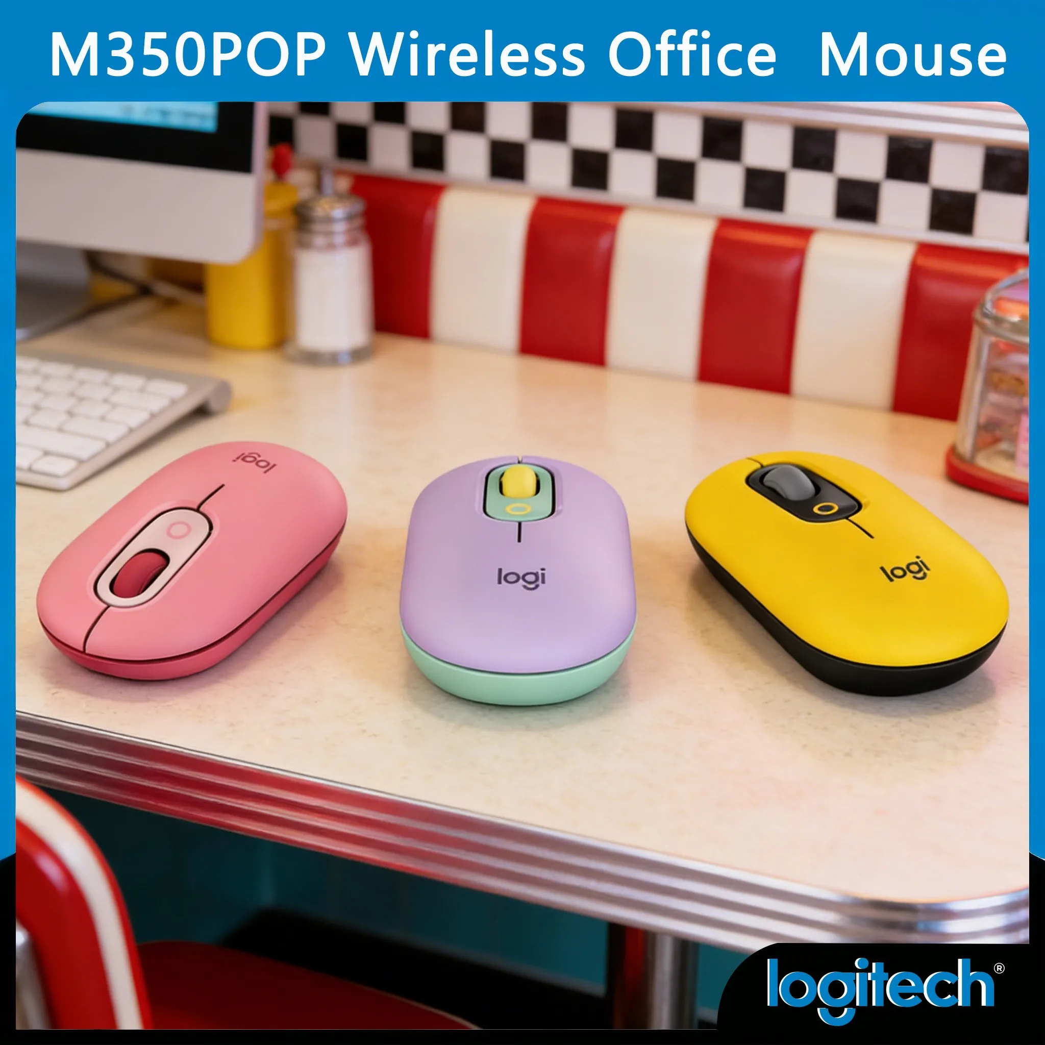 

Logitech M350 POP/M350 Pebble Wireless Mouse 18-Month Battery Life Slim Portable Silent
