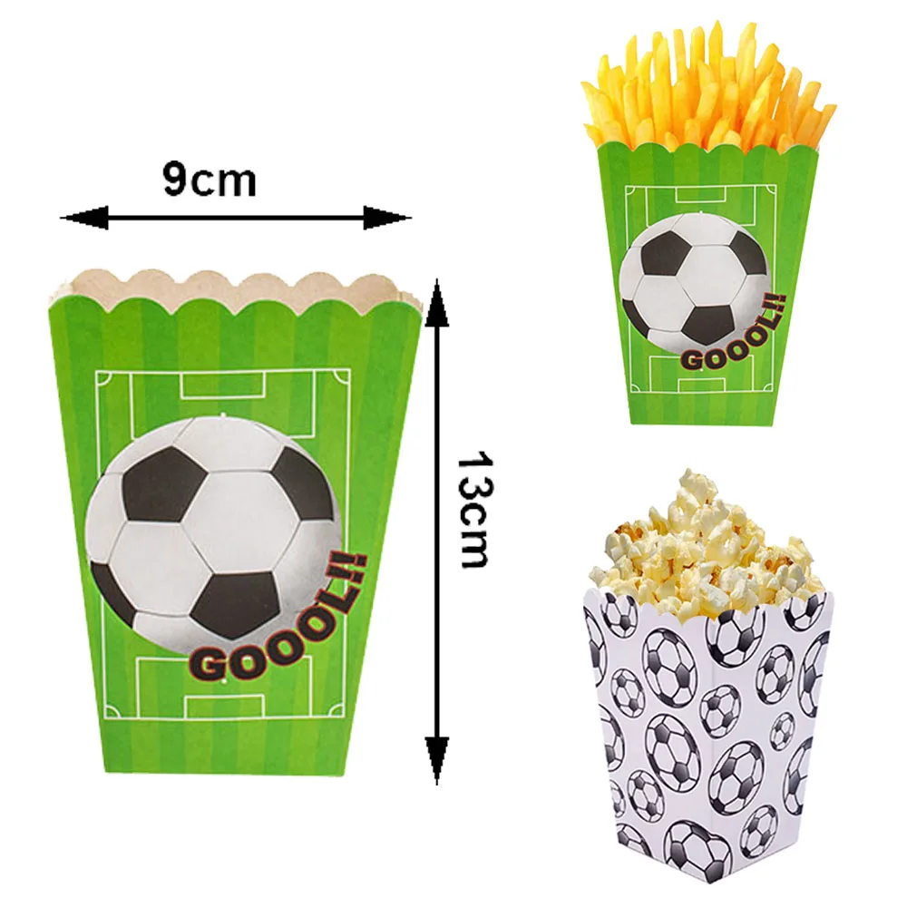 Soccer Popcorn Boxes Soccer Football Theme Party Decortion Birthday Party Favor Popcorn Treat Boxes Carnival Party Supplies