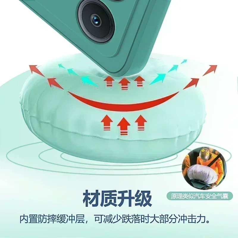 Fashion Square Frame Silicone Phone Case For Xiaomi Redmi Note 13 Pro 4G 5G Matte Soft Back Cover