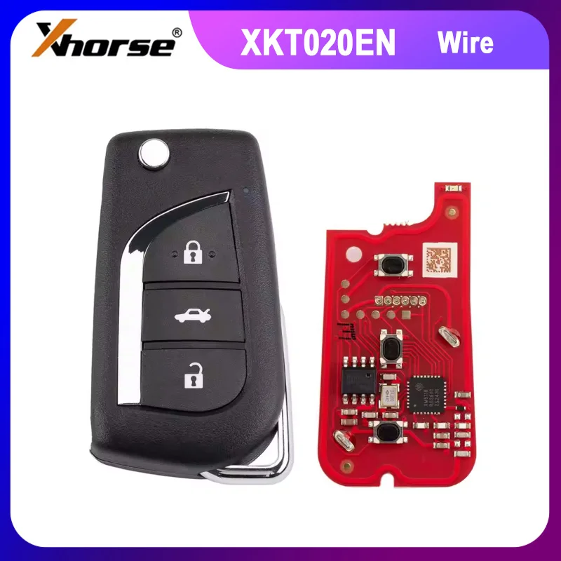 

1pcs Newest Version Xhorse XKTO20EN 2nd Generation for Toyota Type Wire Remote Key 3 Buttons For VVDI MAX PRO VVDI2
