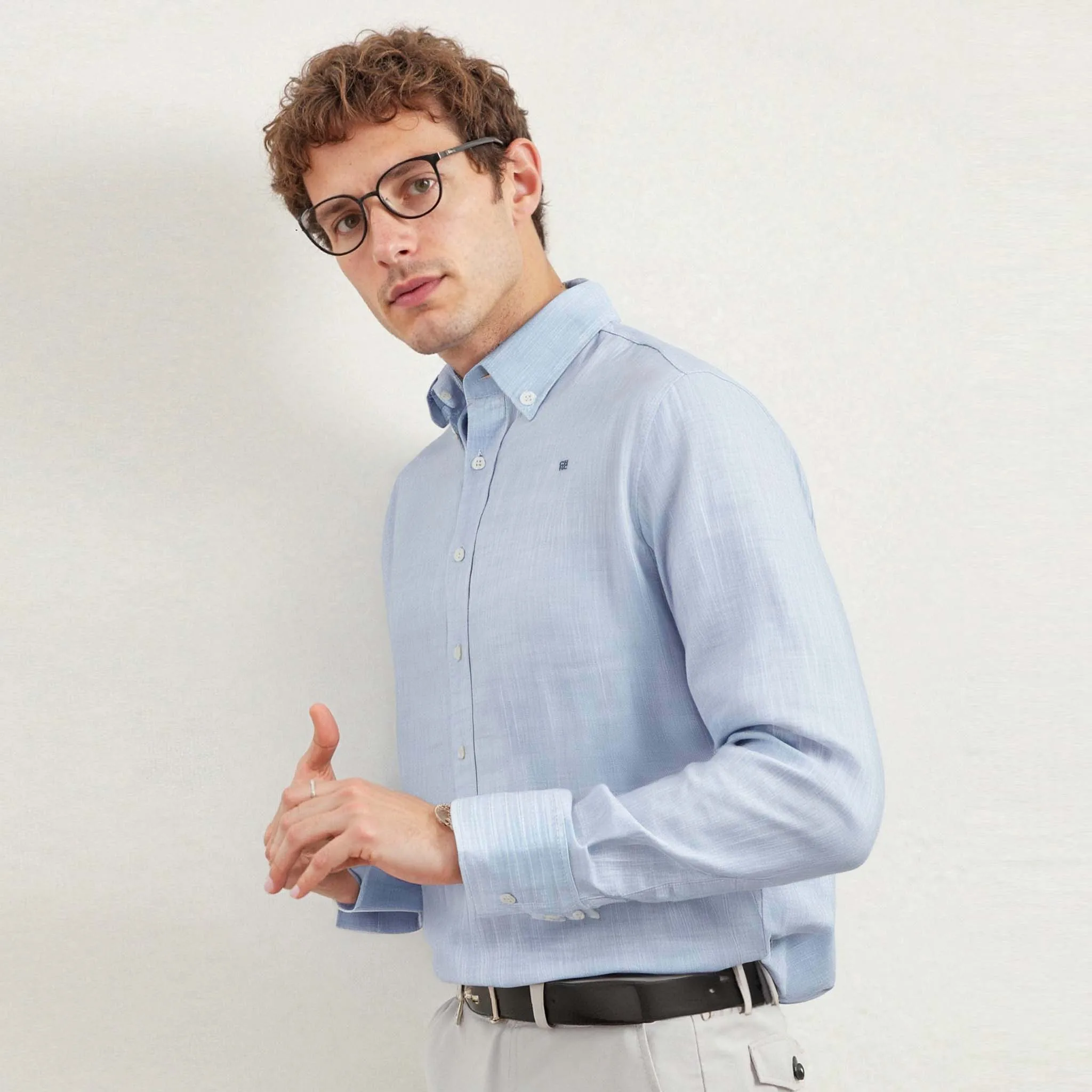 Men's Shirt Classic New Style Simple Fashion Commuting Casual Men's Tops Basic Single Breasted Long Sleeved Men's Blouses