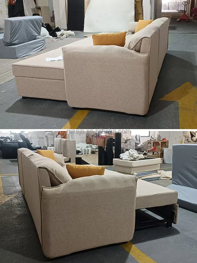 *Hot Selling Extendable Dual-use Sofa Bed L Shape Design Multifunctional Sofa Cum Bed Modern 2 3 4 Seater Storage Sofa Recliner view 2