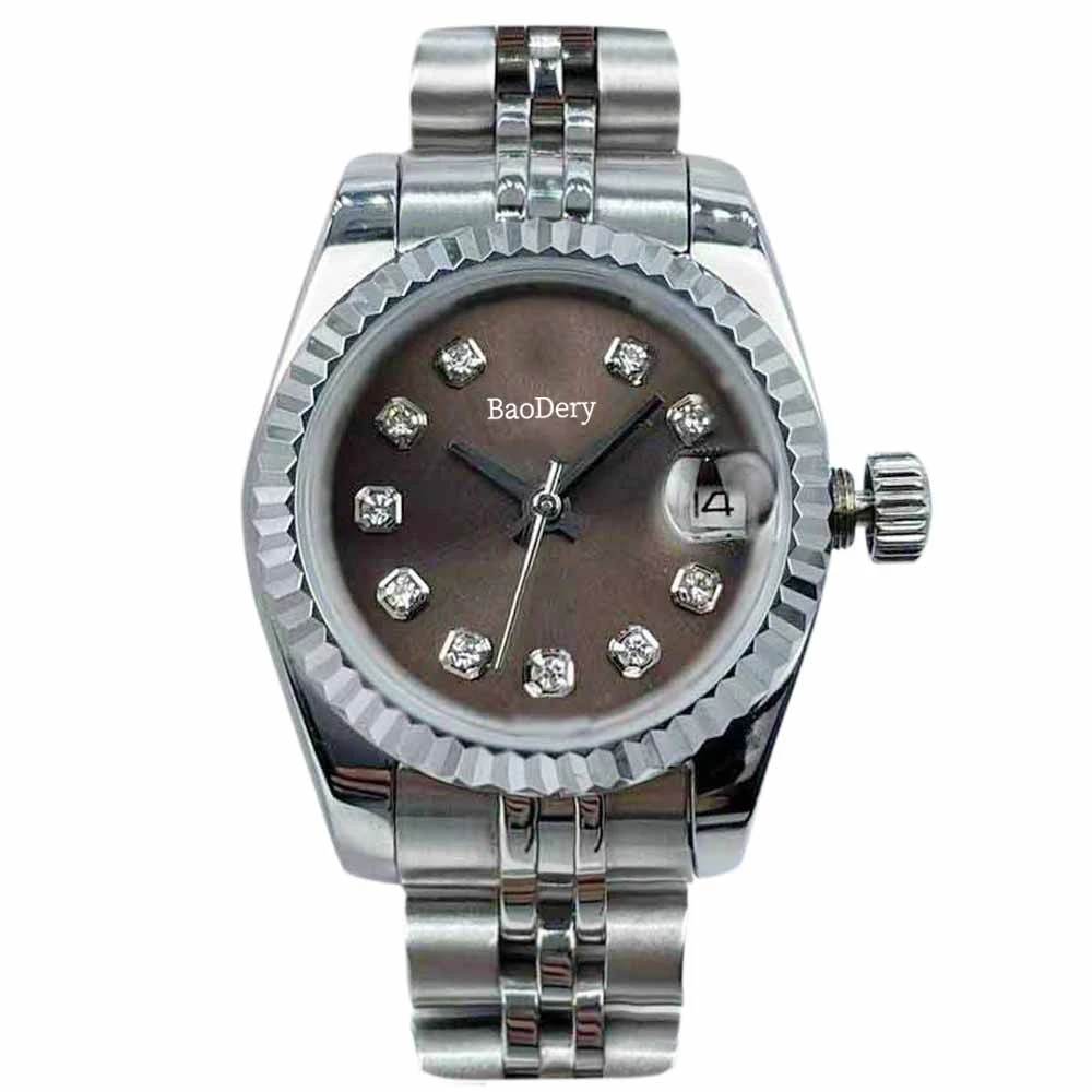 Luxury 28mm Women's Watch: Stunning Toothed Dial, Gemstone Scale Calendar Window. The best gift for women