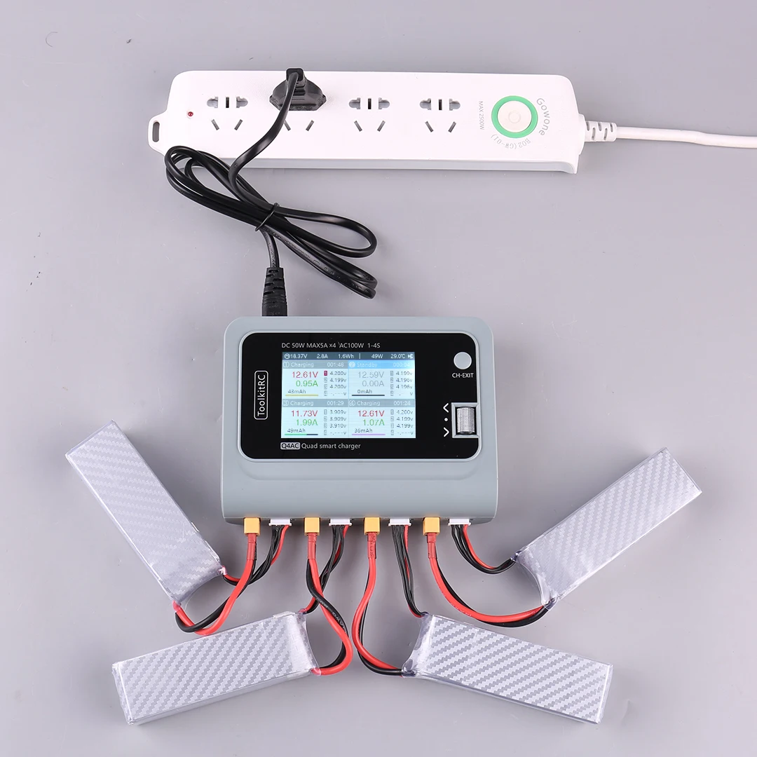 ToolkitRC رباعية 4 Q4AC شاحن M4Q بطارية ليثيوم شاحن ميزان FPV معبر الطائرة بدون طيار 1-4S #3