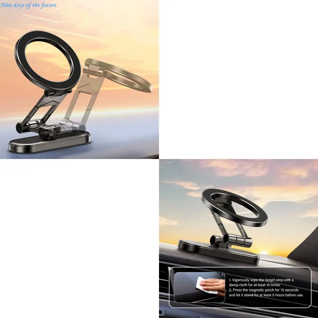 

Двухстороннее магнитное крепление для телефона, складная конструкция для автомобильного спортзала, кухонного холодильника E65A