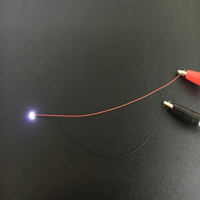 10pcs 0805 FLASHING LED SMD Lamp Wired Micro Litz Led Pre-soldered Chip Wired 30cm 3V Railway Model Toy Light DIY Leads Wires