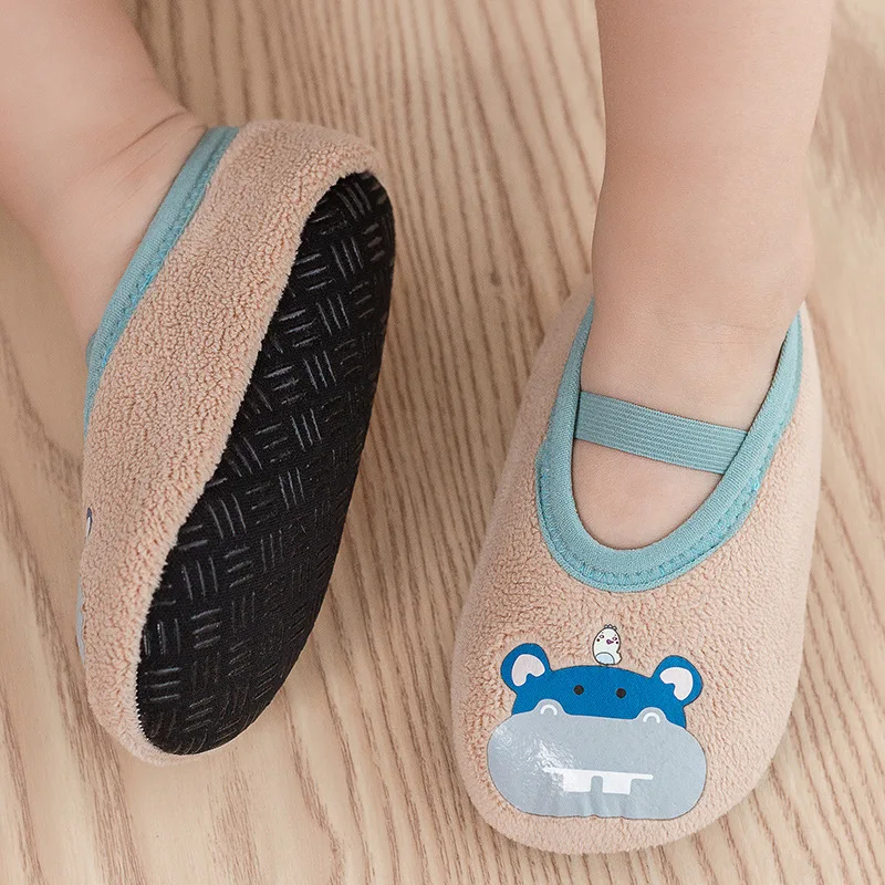 Baby Anti-slip Socks First Walkers Newborn Warm Crib Floor Shoes with Rubber Sole Children Toddler Girl Infant Cute Kids Slipper