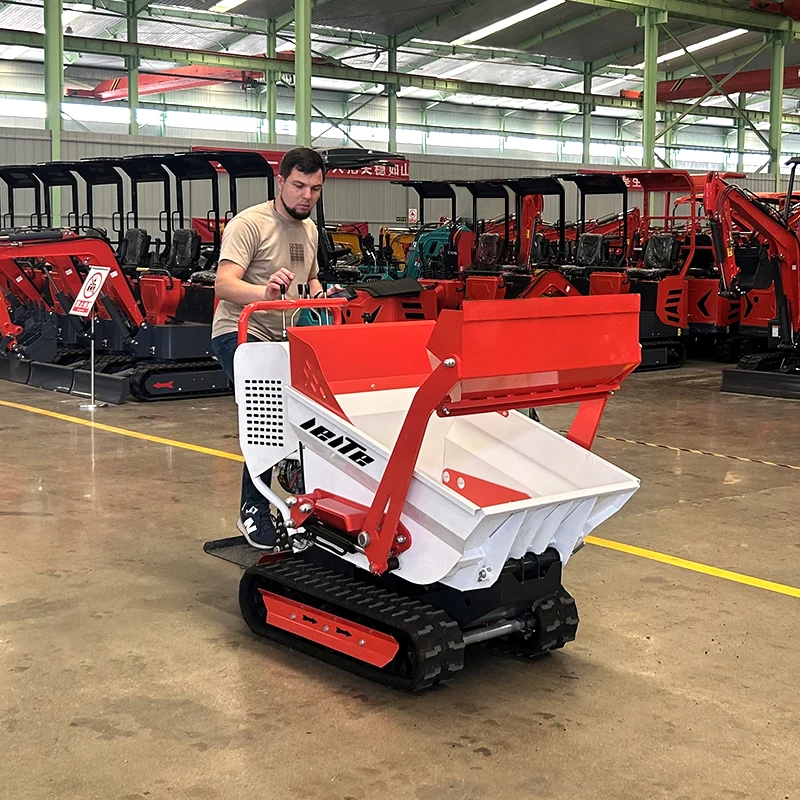 

Factory Customization 500kg Mini Dumper Garden Machinery Mini Dumper Self Loading Crawler Loader Dumper Export