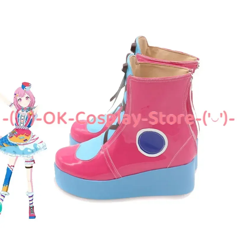 Game Project Sekai Otori Emu Cosplay Shoes PU Leather Shoes Halloween Carnival Boots Cosplay Prop Custom Made