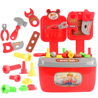 22pcs Children's Play House Toolbox Toy Portable Toolbox Set Pretend Play Repair Tools Kit Disassembly Repair and Maintenance To