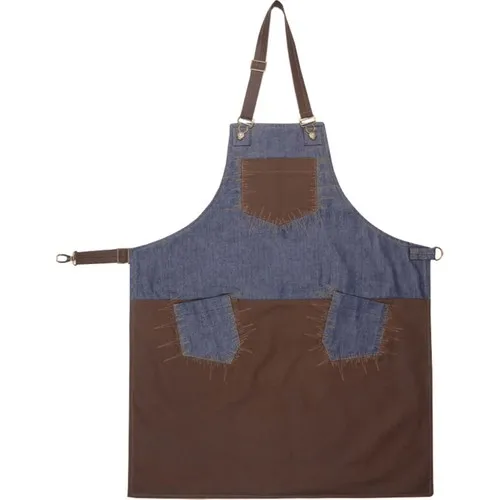 Medusa Forma Bib Apron Master Chef-Barista-Cook-Barber-Tattoo-Kitchen-Chef Waiter Apron brown