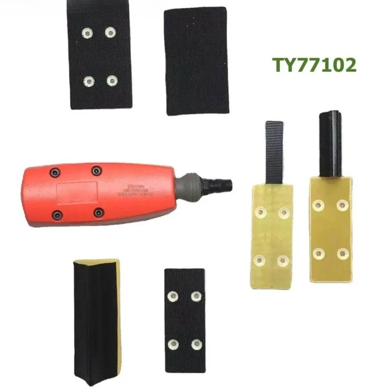 TY77102K Pneumatic Linear Sander Kit for Sanding Profiles Delivery with 14 Piece Versatile Foam Blocks for Finishing Works