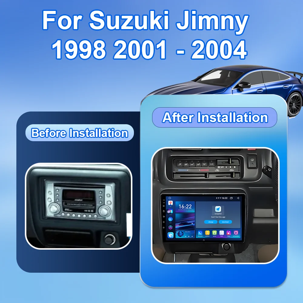 Android 16 Car For Suzuki Jimny 1998 1999 2000 2001 2002 2003 2004 Auto Multimedia Video Player Navigation GPS Touch Screen 4G