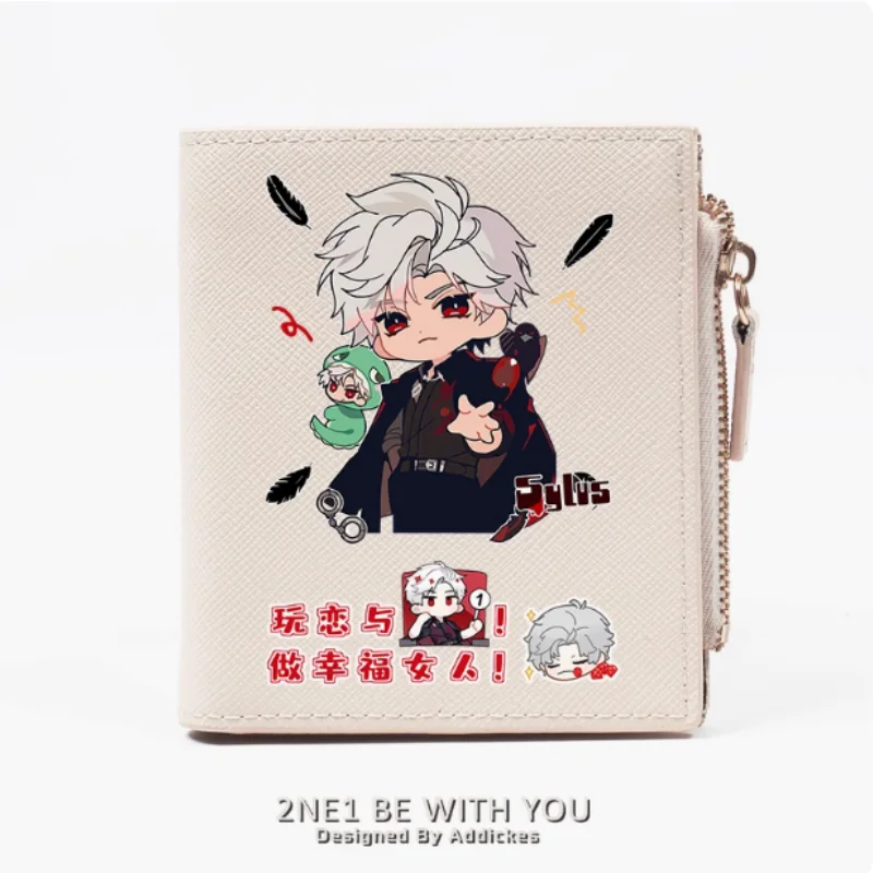 Anime Sylus Love and Deepspace Zipper Wallet Fold Bag Multi Card  Coin Pocket Holder Fashion Kids Wallets Gift