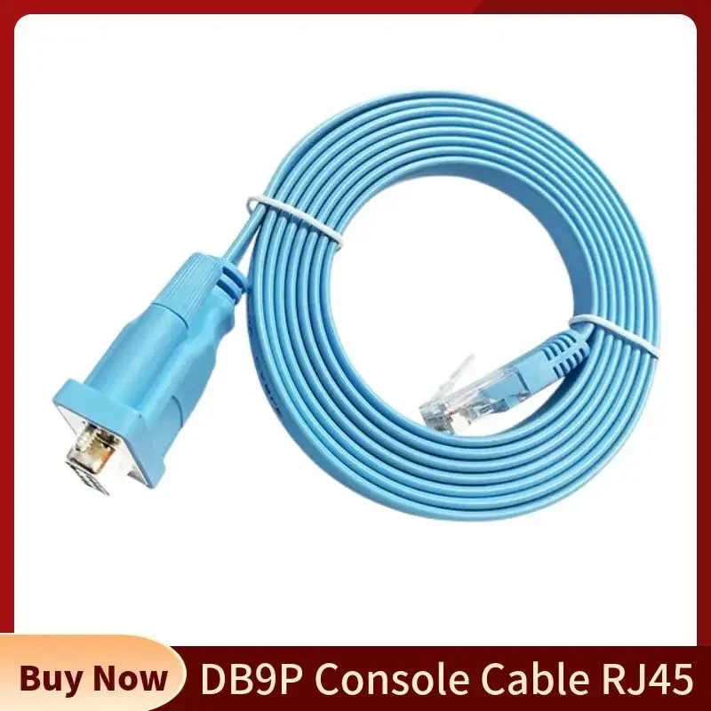 DB9P Kabel konsolowy RJ45 Złącze Ethernet do RS232 Port DB9 Routery szeregowe Kable sieciowe do przełącznika Cisco Router Niebieski 1,8 m