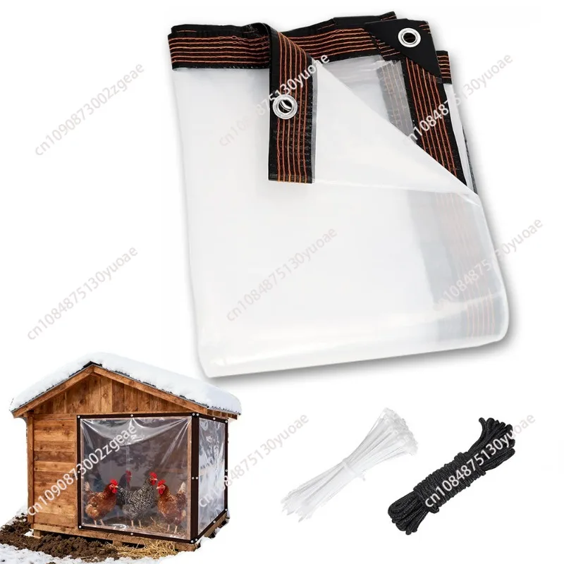 Gardening winter windshield transparent tarp, thermal insulation shed cloth is suitable for greenhouse chicken coop weatherproof